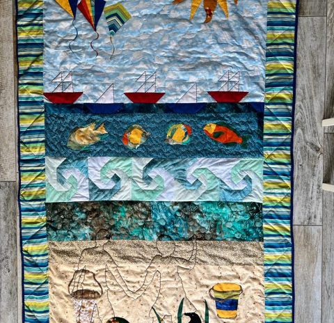Seaside Quilt for my nephew and niece