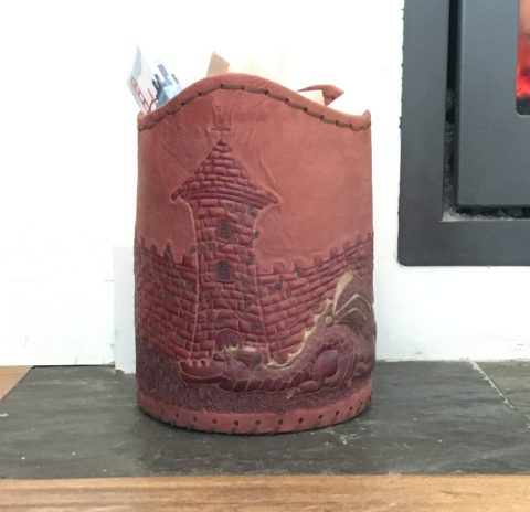 Leather Kindling Bucket