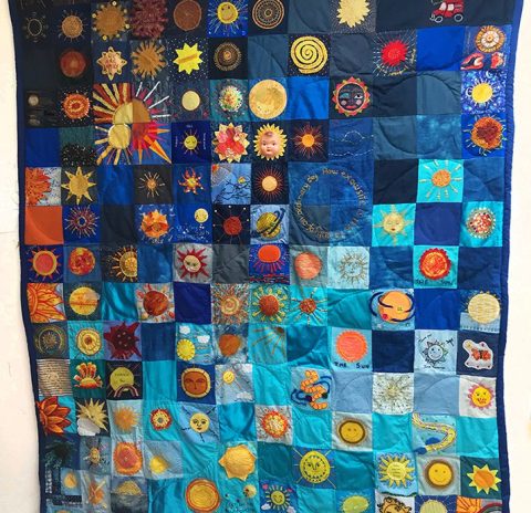 Here Comes the Sun, a quilt in the time of Covid